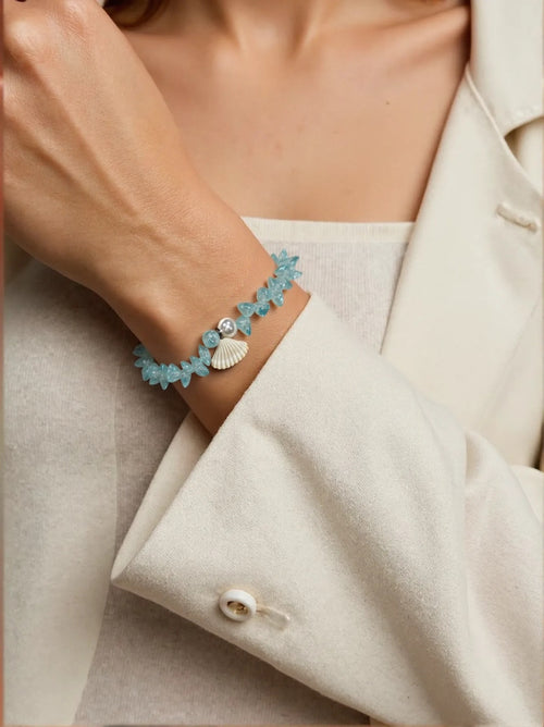 Niche coastal beach bracelet – natural stone starfish handmade – oxcblessjewelry