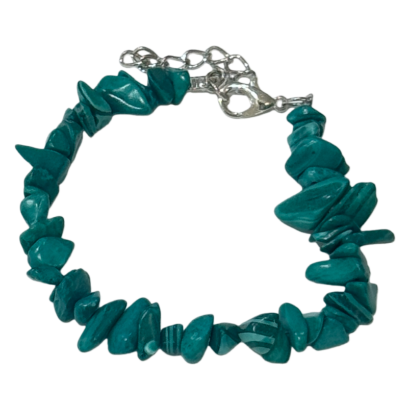 Natural Crystal Chip Bracelet, Irregular Freeform Agate Bangle for Women with Lobster Clasp & Extender Chain