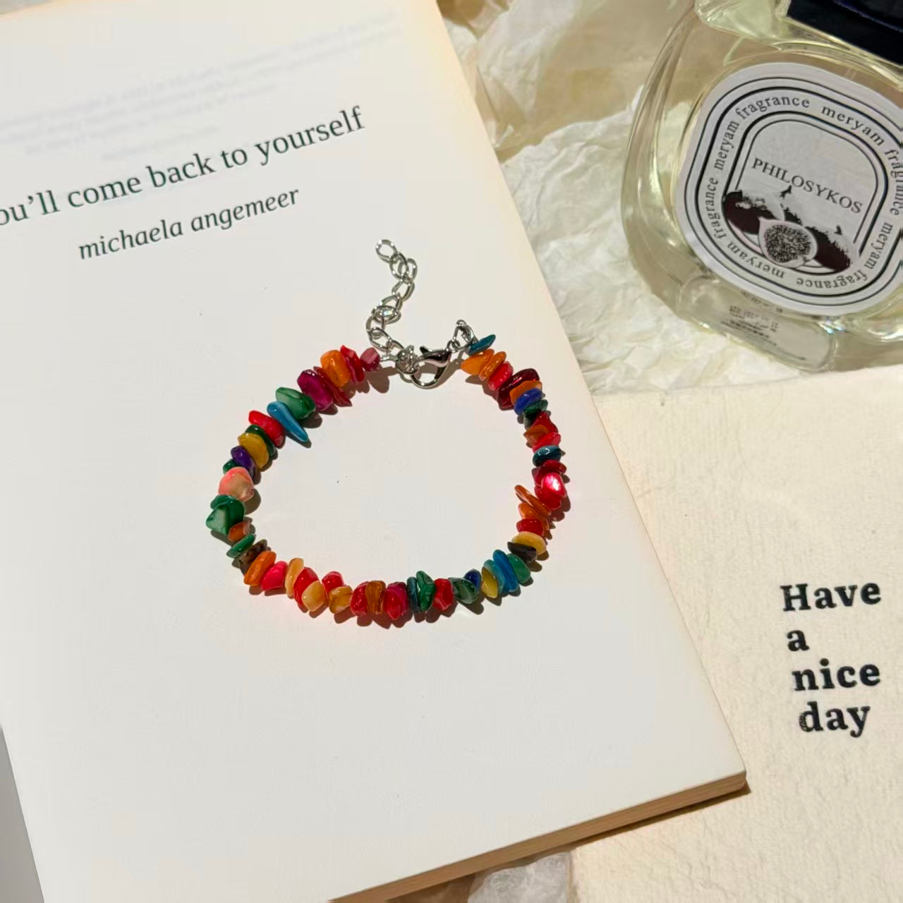 Natural Crystal Chip Bracelet, Irregular Freeform Agate Bangle for Women with Lobster Clasp & Extender Chain